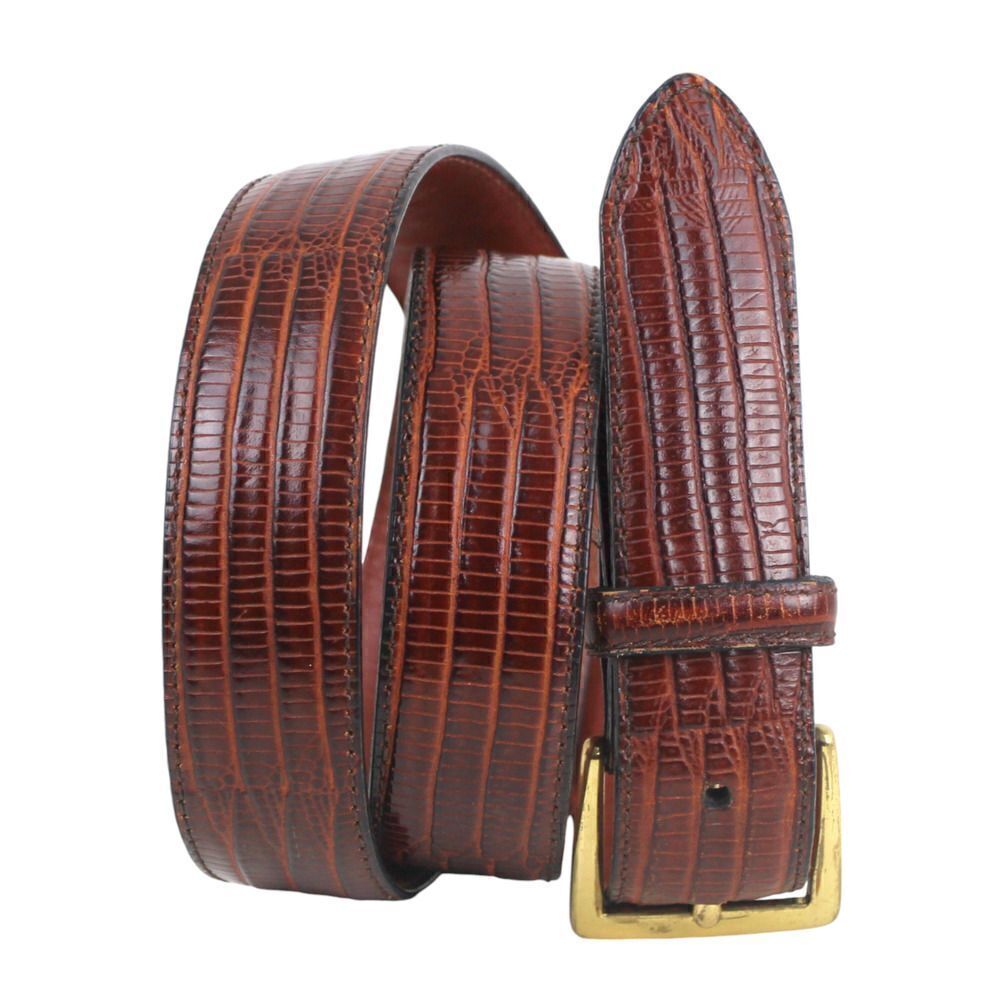 Club Room BROWN GENUINE LEATHER SNAKE 1 1/8"Wd CASUAL DRESS BELT Sz 34/85 (47M